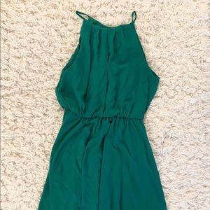 H&M high neck turquoise dress
